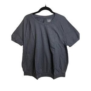 Lane Bryant Short‎ Sleeve Top in Off Black Size 14/16 NWT